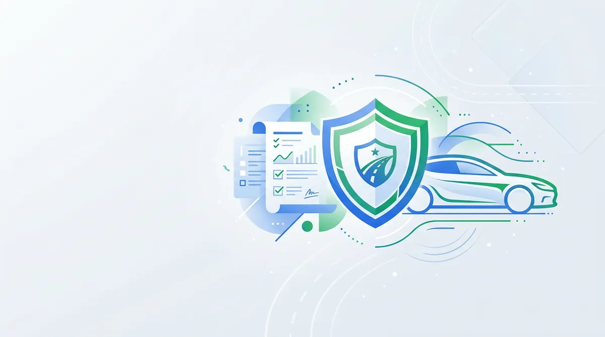 Рабочее пространство с документами по автострахованию